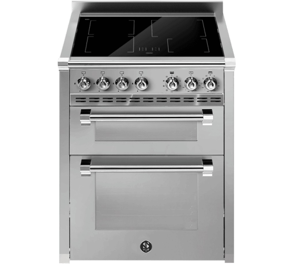 Ascot - Combi-Steam - Induktionsspis 70 cm (2 ugnar) (Rostfri/Krom)
