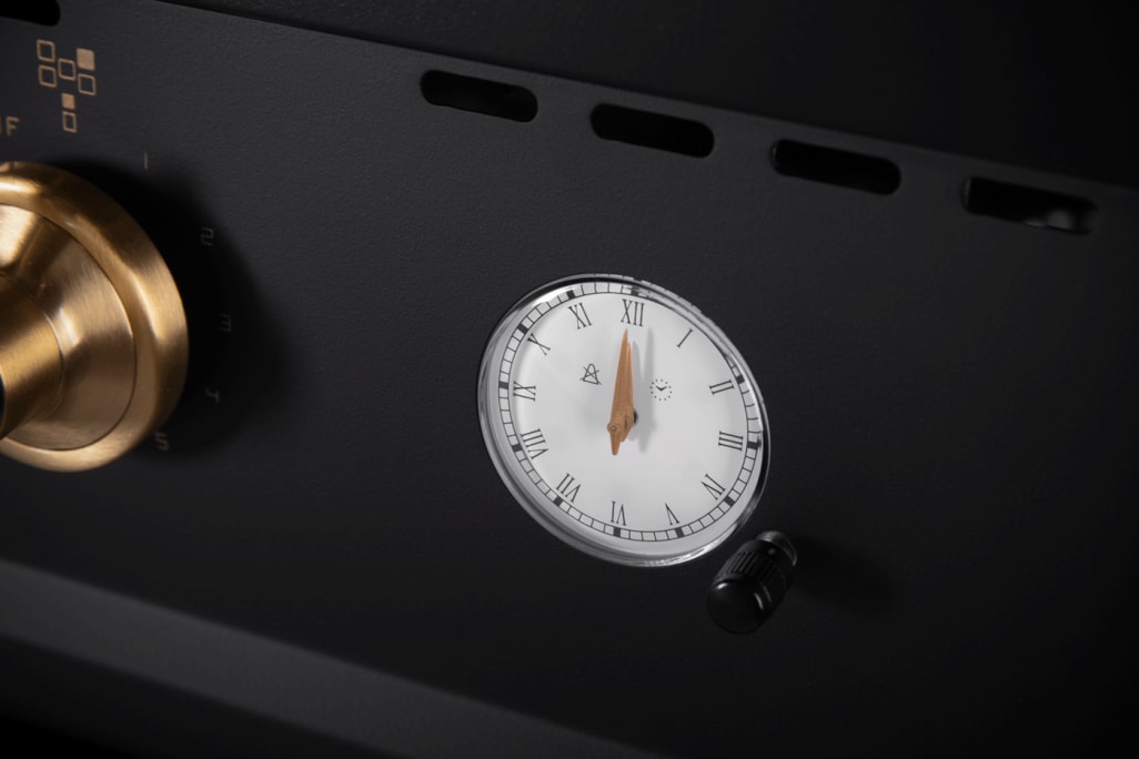 Cuore - Piano de cuisson à induction 90 cm (2 fours) (Noir/Laiton brossé)