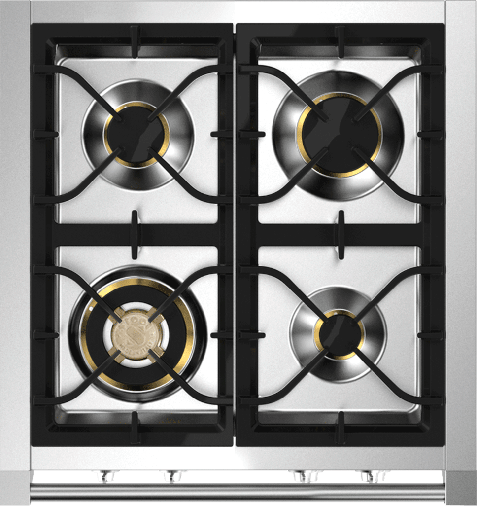 Steel - Ascot - Combi-Steam 70 cm (1 oven) (Nero/Brass) Gas