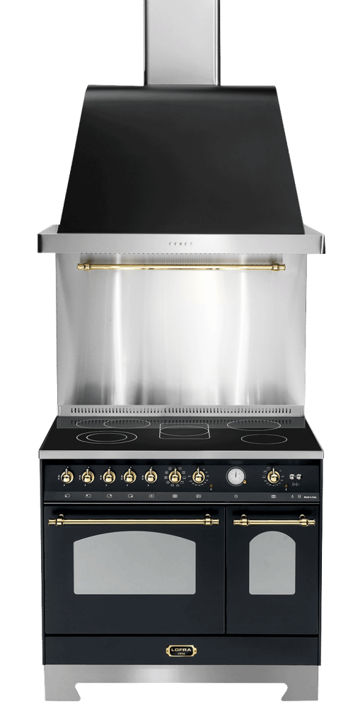 Dolce Vita - Ceramic Range cooker - 90 cm (2 ovens) (Black/Brassed)
