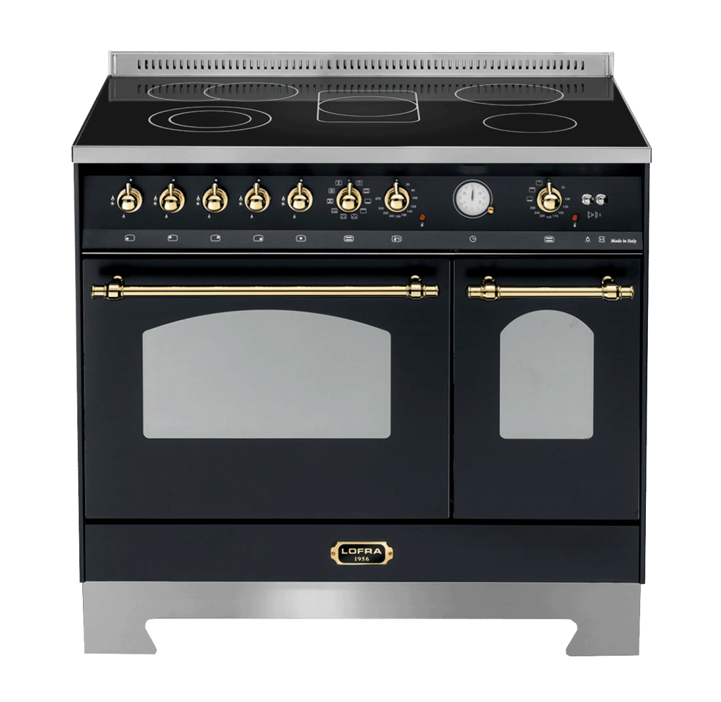 Dolce Vita - Ceramic Range cooker - 90 cm (2 ovens) (Black/Brassed)