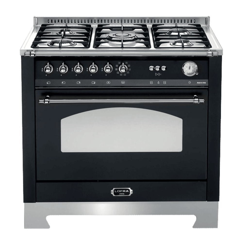 Piano de cuisson - Dolce Vita 90 cm (1 four à gaz) (Noir/Chrome) Gaz