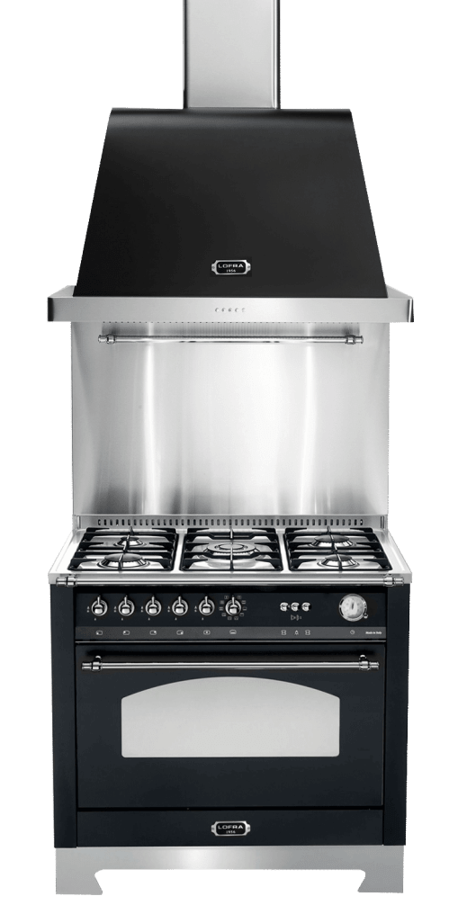 Dolce Vita - Dual Fuel Range Cooker 90 cm (1 gas oven) (Black/Chrome)