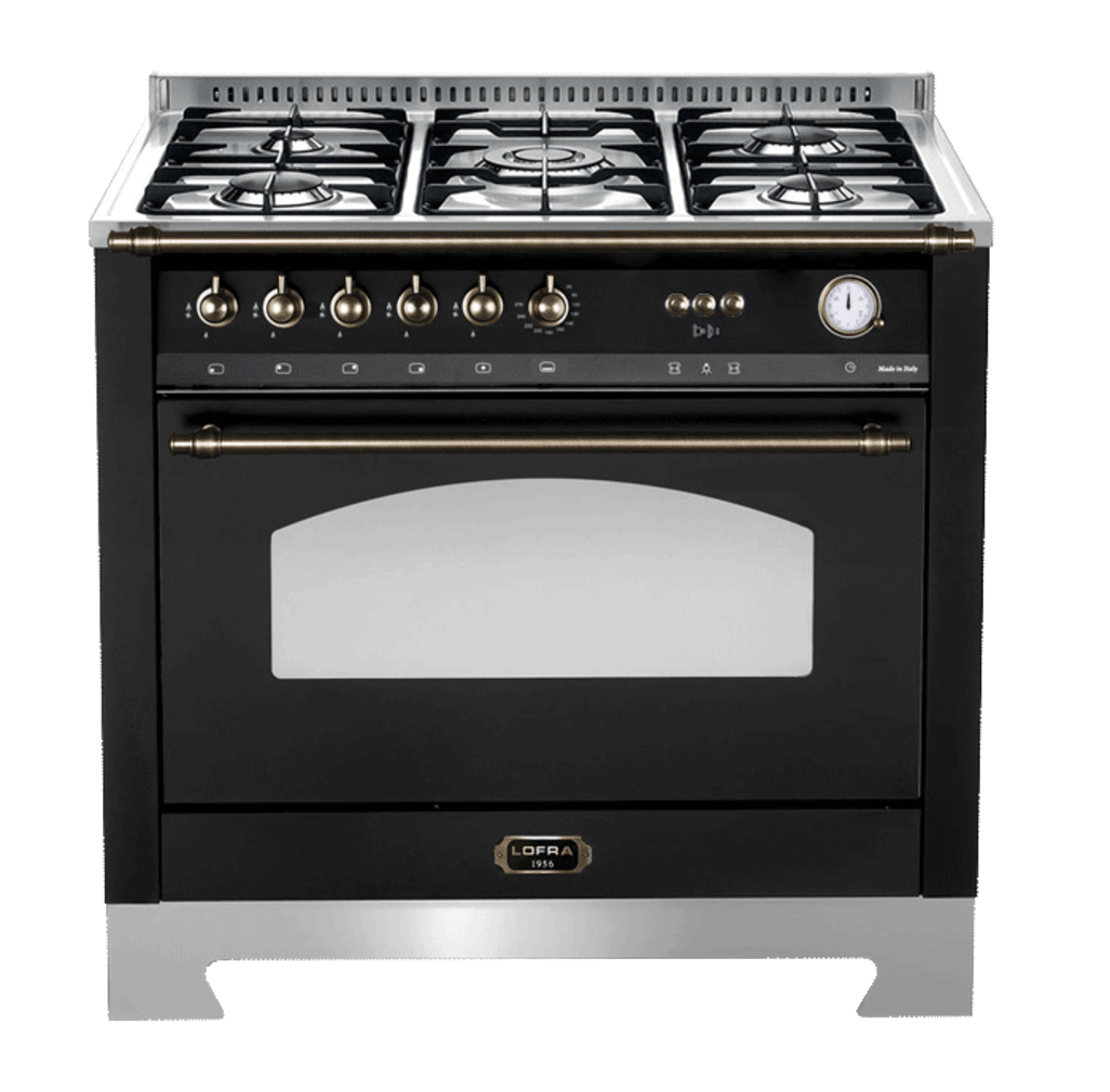 Dolce Vita - Gas Range Cooker 90 cm (1 gas oven) (Black/Bronze) 