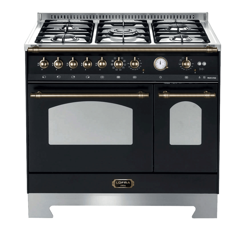 Dolce Vita - Dual Fuel Range Cooker 90 cm (2 ovens) (Black/Bronze)