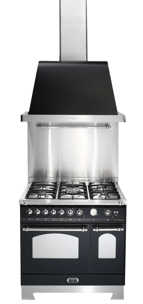 Dolce Vita - Dual Fuel Range Cooker 90 cm (2 ovens) (Black/Chrome)