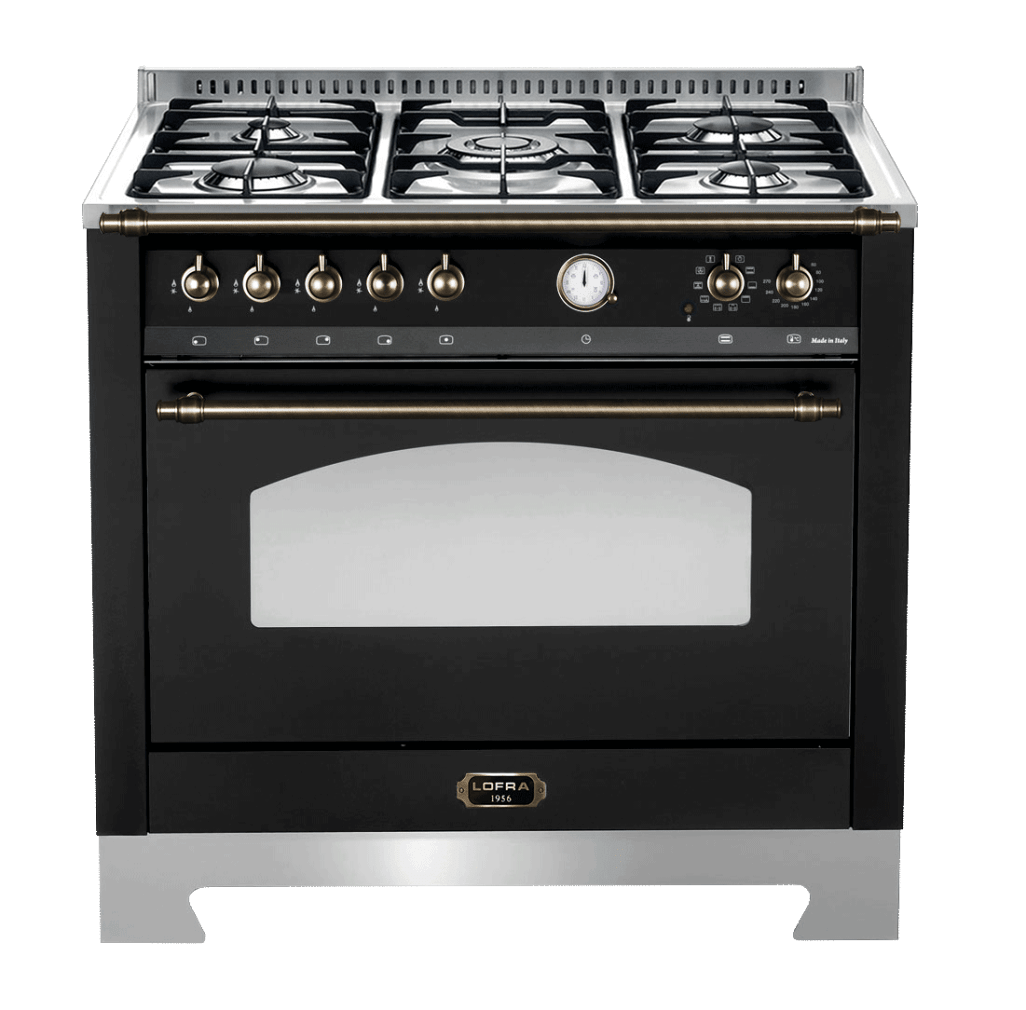 Dolce Vita - Dual Fuel Range Cooker 90 cm (1 oven) (Black/Bronze)