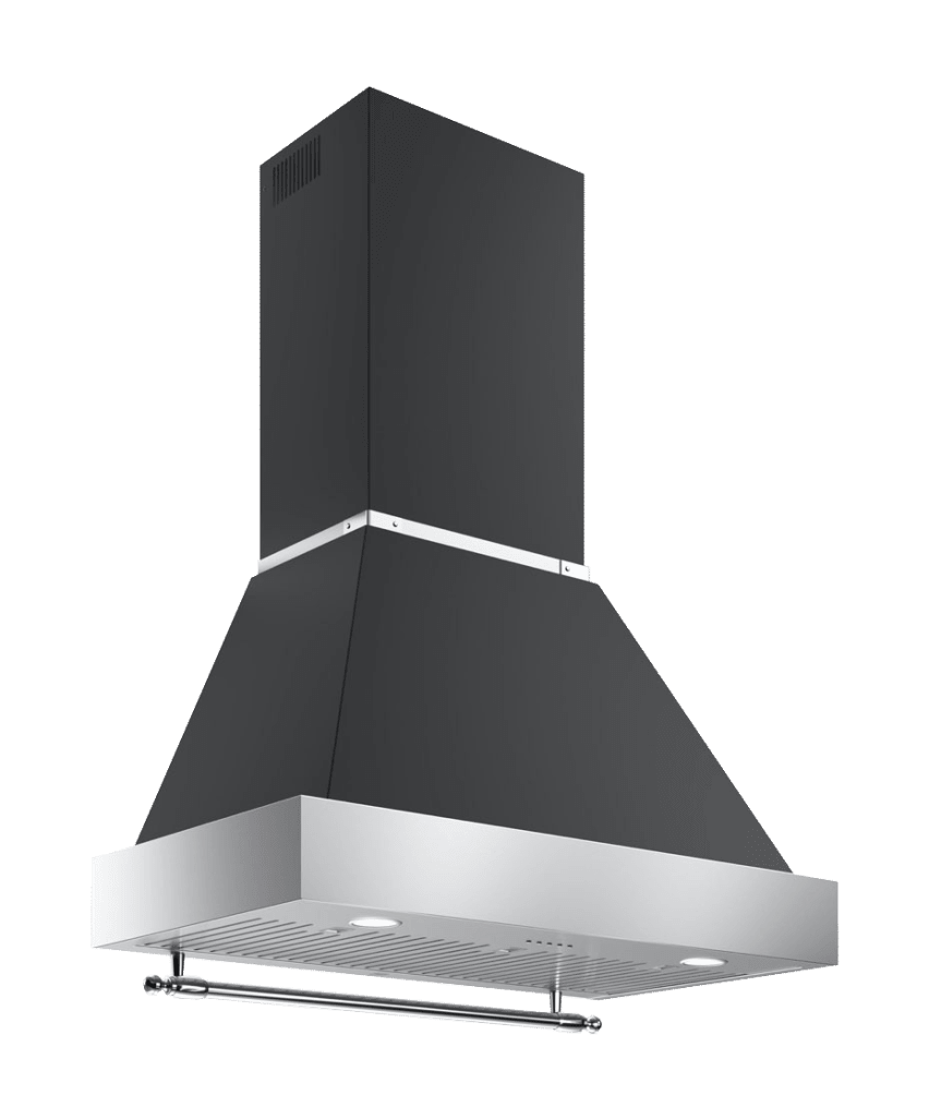 Fläkt Heritage 90 cm (Svart/Rostfri)
