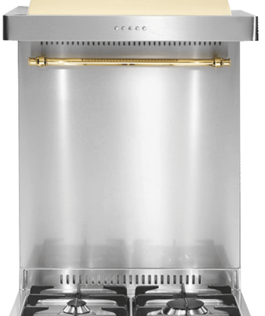 Ensemble piano de cuisson Noir/Laiton - Dolcevita 60 cm (piano de cuisson à induction + hotte + crédence)