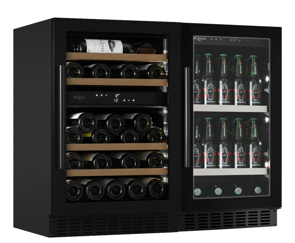 Wein- und Bierkühlschrank Kombipaket 90 Anthracite Black 