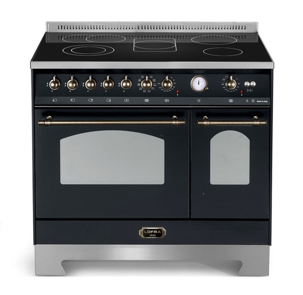 (Outlet) - Komfyr - Dolce Vita 90 cm (2 ovner) (Svart/Bronse) Keramisk
