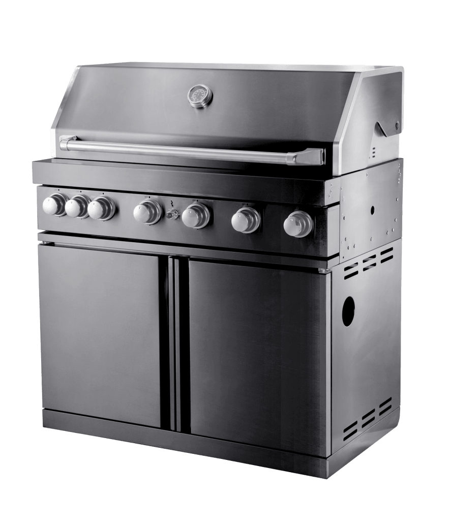 Black Collection - Vapaa seisova kaasugrilli 6 polttimolla ja infrapunapoltin - Mukana tarvikepaketti