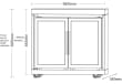 Stainless Collection - Modul mit Doppeltür-Kühlschrank 