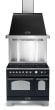 Range cooker - Dolce Vita 90 cm (2 ovens) (Black/Chrome) Induction