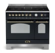 Range cooker - Dolce Vita 90 cm (2 ovens) (Black/Brassed) Ceramic