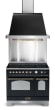 Cooker package Black/Brass - Dolce Vita 90 cm induction (cooker + extraction hood + splashback)