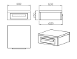 Myoutdoorkitchen - Nordic Line - Module de rangement avec Planche à découper (Inox)