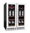 Under-counter wine cooler - WineCave 60D2 Powder White Label-view