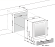 Sisäänrakennettava viinikaappi - WineCave 800 60D Fullglass Black