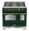 Range cooker - Dolce Vita 90 cm (2 ovens) (Green/Brassed) Gas