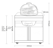 (Outlet) - Myoutdoorkitchen - Black Collection - Kamado Modul