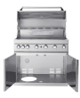 Stainless Collection - Vrijstaande gasbarbecue met 6 branders, infraroodwarmte en zijtafels 