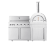 Stainless Collection - Moduuli puilla lämpiävä pizzauuni - Naples