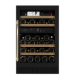 Under-counter wine fridge - WineCave 700 50D Anthracite Black - Brass Handle