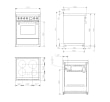 Ascot - Combi-Steam - Induktionsspis 70 cm (2 ugnar) (Rostfri/Krom)
