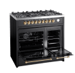 Cuore - Gas Range Cooker 90 cm (2 ovens) (Black/Brushed Brass)
