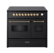 Cuore - 90 cm Induktionsspis (2 ugnar) (Svart/Borstad mässing)