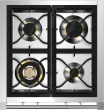 Steel - Ascot - Combi-Steam 70 cm (1 oven) (Nero/Brass) Gas