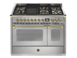 Ascot - Combi-steam - Gasskomfyr 120 cm (2 ovner) (Inox/Brass) + BBQ