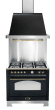 Dolce Vita - Gasherd 90 cm (1 Backofen) (Schwarz/Messing)