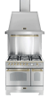 Dolce Vita - Dual Fuel Range Cooker 90 cm (2 ovens) (Stainless/Brassed)