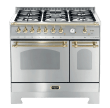 Dolce Vita - Dual Fuel Range Cooker 90 cm (2 ovens) (Stainless/Brassed)