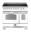 Piano de cuisson - Dolce Vita 90 cm (2 fours) (Blanc Perle/Chrome) Induction