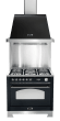 Dolce Vita - Dual Fuel Range Cooker 90 cm (1 gas oven) (Black/Chrome)