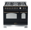 Dolce Vita - Dual Fuel Range Cooker 90 cm (2 ovens) (Black/Bronze)
