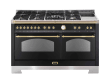 Cooker package Black/Brass - Dolce Vita 150 cm (cooker + extractor hood + splashback) Gas hob