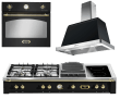 Cooker package Black/Brass - Dolce vita Rangetop (rangetop + oven + extractor hood)