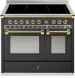 Ascot - Combi-steam - Induksjonskomfyr 100 cm (2 ovner) (Antracite/Brass)