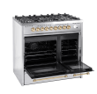 Cuore - Gas Range Cooker 90 cm (2 ovens) (Stainless/Brushed Brass)