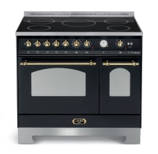 Range cooker - Dolce Vita 90 cm (2 ovens) (Black/Brassed) Induction