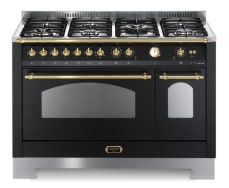 Piano de cuisson - Dolce Vita 120 cm (2 fours) (Noir/Laiton) Gaz