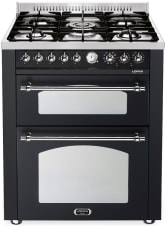 Range cooker - Dolce Vita 70 cm (2 ovens) (Black/Chrome) Gas