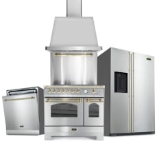 Kitchen Package - Lofra Dolce Vita 90 cm (Cooker + Dishwasher + Refrigerator + Extractor hood + Splashback) Induction