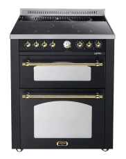 Piano de cuisson - Dolce Vita 70 cm (2 fours) (Noir/Laiton) Induction