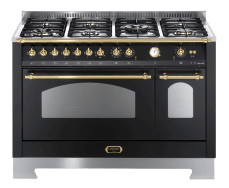 Dolce Vita - Dual Fuel Range Cooker 120 cm (2 ovens) (Black/Brassed) 