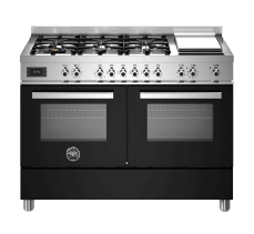 Professional - Gasskomfyr 120 cm (2 ovner) (Svart)